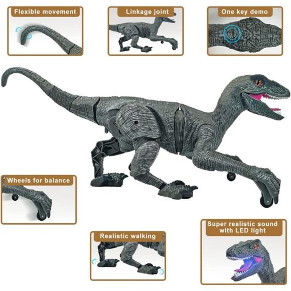 Remote Control Dinosaur Toys for Boys 4-7Dinosaur Robot Toys with Verisimilitude - Picture 5 of 6
